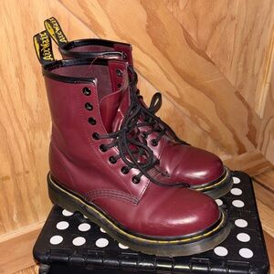 Dr. Martens Cherry Red Leather Boots